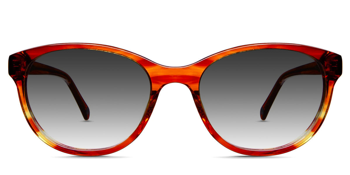 Roth black tinted Gradient sunglasses in sunny field variant - it's oval shape frame