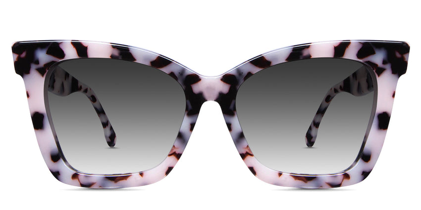 Rovia black tinted Gradient glasses in chiffon variant it's cat eye frame with thick border