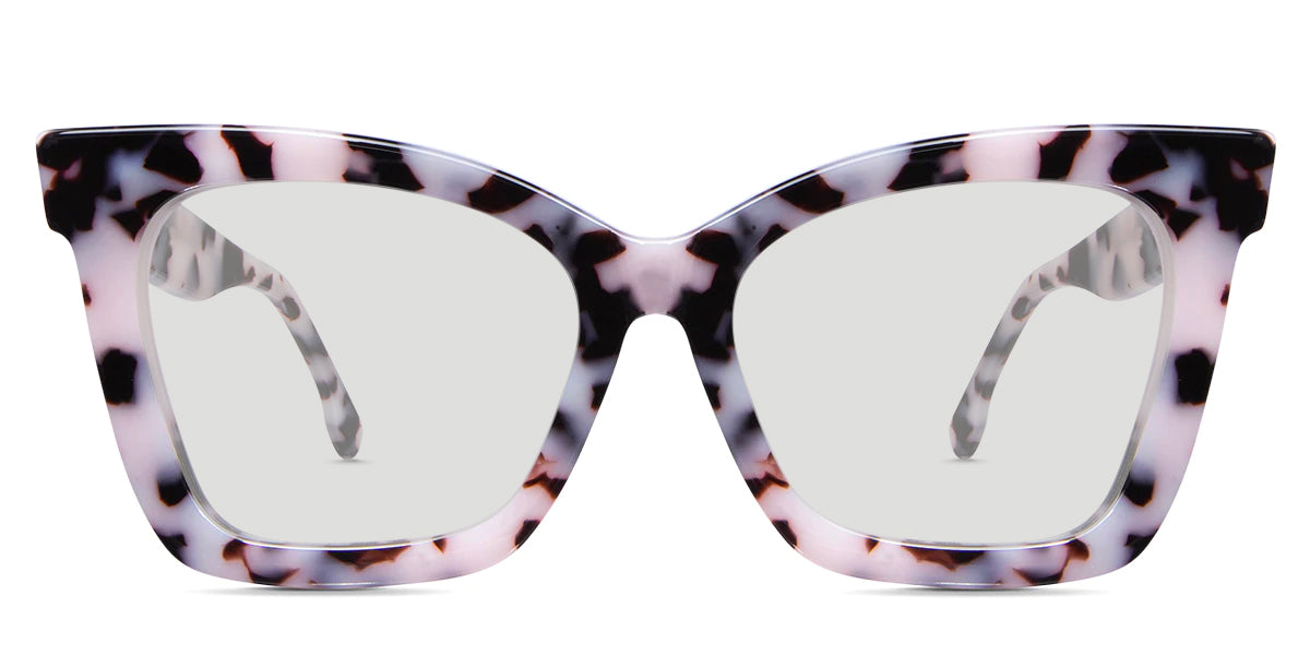 Rovia black tinted Standard Solid glasses in chiffon variant it's cat eye frame with thick border