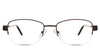 Sadie eyeglasses in the truffle variant - is a half-rimmed metal frame.