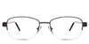 Sadie eyeglasses in the tursiops variant - are a mix of rectangular and oval viewing lenses.