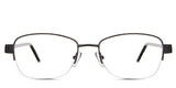 Sadie eyeglasses in the tursiops variant - are a mix of rectangular and oval viewing lenses.