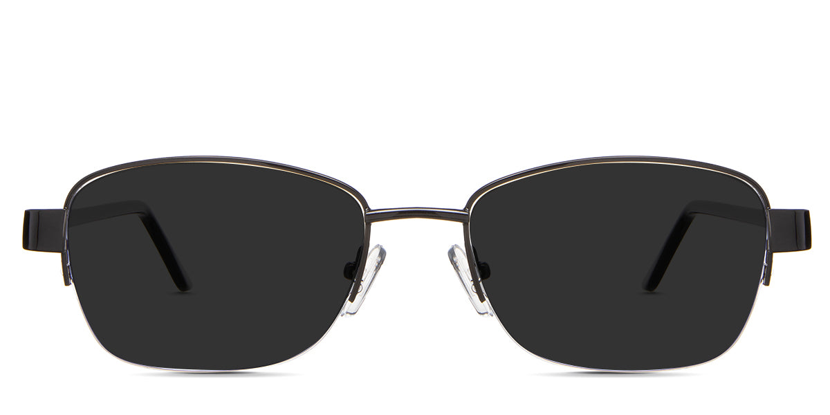 Sadie black Standard Solid is in the Tursiops variant - are a mix of rectangular and oval viewing lenses with a straight-cut nose bridge and slim temple arms.