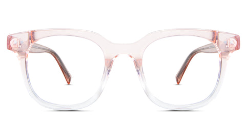 Sailor eyeglasses in the tulip variant - it's a square frame with a curvy edge.