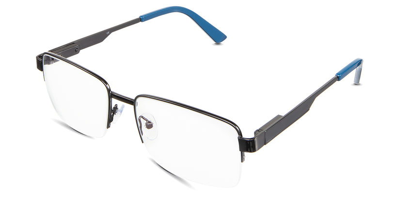 Sanna eyeglasses in the iridium variant - have adjustable silicon nose pads.
