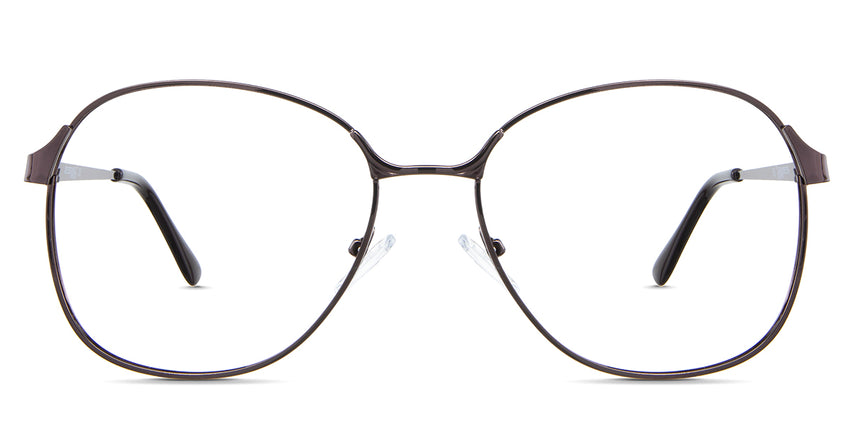 Sara Eyeglasses in the nutmeg variant - are a round frame in brown color.