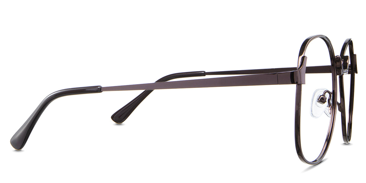 Sara eyeglasses in the nutmeg variant - have a 140mm temple arm length.