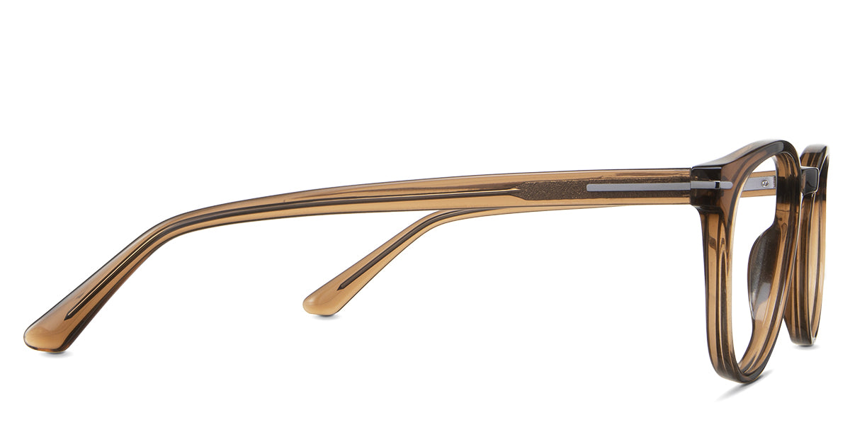 Sauco eyeglasses in the canyon variant - it has a slim temple arm.