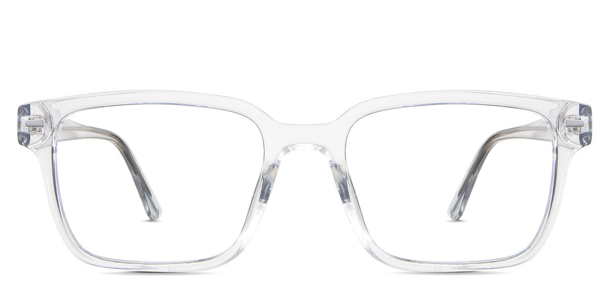Saul eyeglasses in the crystal variant - is a crystal clear square frame.