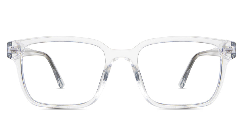 Saul eyeglasses in the crystal variant - is a crystal clear square frame.
