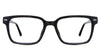 Saul eyeglasses in the midnight variant - is an acetate frame in black color.