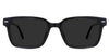 Saul gray Polarized in the Midnight variant - is an acetate frame with a wide nose bridge of 20mm and a broad temple.