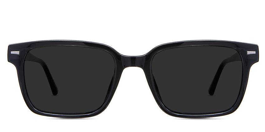 Saul gray Polarized in the Midnight variant - is an acetate frame with a wide nose bridge of 20mm and a broad temple.