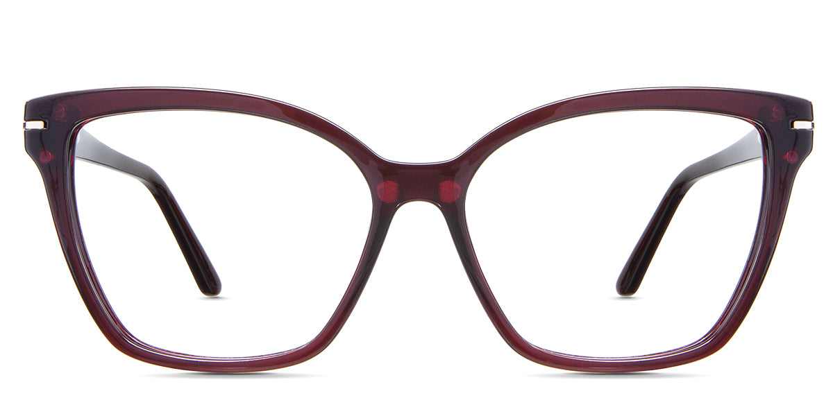 Savanna eyeglasses in the claret variant - is a full-rimmed frame in burgundy color.