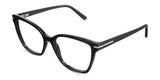 Savanna eyeglasses in the midnight variant - have built-in nose pads.