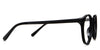 Seraph Eyeglasses in midnight variant - it has plain black acetate tips