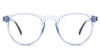 Shea eyeglasses in the beau variant - it's a transparent frame with an extended end piece.