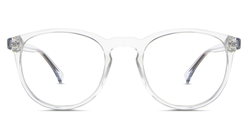Shea eyeglasses in the palais variant - it's an acetate frame in crystal color.