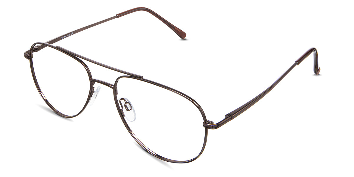 Shiloh eyeglasses in the bole variant - have transparent silicone nose pads.