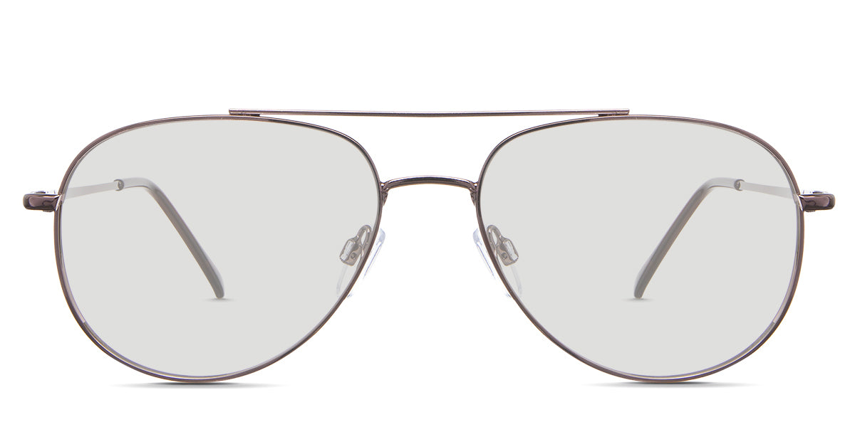 Shiloh black Standard Solid in the Bole variant - is a thin round frame with a second bridge above the first one, silicone nose pads, and an acetate temple tip.