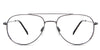 Shiloh eyeglasses in the gravel variant - it's a slim metal frame in aviator shape.