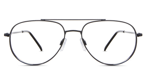 Shiloh eyeglasses in the sumi variant - are wide-framed with an oval viewing lens.