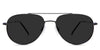 Shiloh Gray Polarized in the Sumi variant - are wide-framed with an oval viewing lens and have an 18mm width nose bridge.