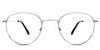 Sol eyeglasses in the silver variant - it's a full-rimmed metal frame.