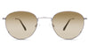 Sol Beige Sunglasses Gradient in the Silver variant - is a full-rimmed metal frame with a wide nose bridge and a combination of a metal arm and acetate tips front