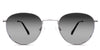 Sol Black Sunglasses Gradient in the Silver variant - is a full-rimmed metal frame with a wide nose bridge and a combination of a metal arm and acetate tips front