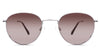 Sol Rose Sunglasses Gradient in the Silver variant - is a full-rimmed metal frame with a wide nose bridge and a combination of a metal arm and acetate tips front