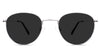 Sol black sunglasses Standard Solid in the Silver variant - is a full-rimmed metal frame with a wide nose bridge and a combination of a metal arm and acetate tips 