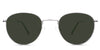Sol Green Sunglasses Standard Solid in the Silver variant - is a full-rimmed metal frame with a wide nose bridge and a combination of a metal arm and acetate tips front
