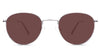 Sol Rose Sunglasses Standard Solid in the Silver variant - is a full-rimmed metal frame with a wide nose bridge and a combination of a metal arm and acetate tips front