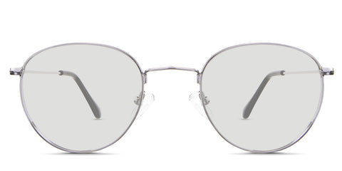 Sol black tinted Standard Solid in the Stone variant - is a full-rimmed metal frame with a wide nose bridge and a combination of a metal arm and acetate tips.