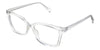 Stella eyeglasses in the crystal variant - have a U-shaped nose bridge.