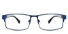 Sugi Eyeglasses in the azurite variant - it's a thin rim with a wide viewing lens.