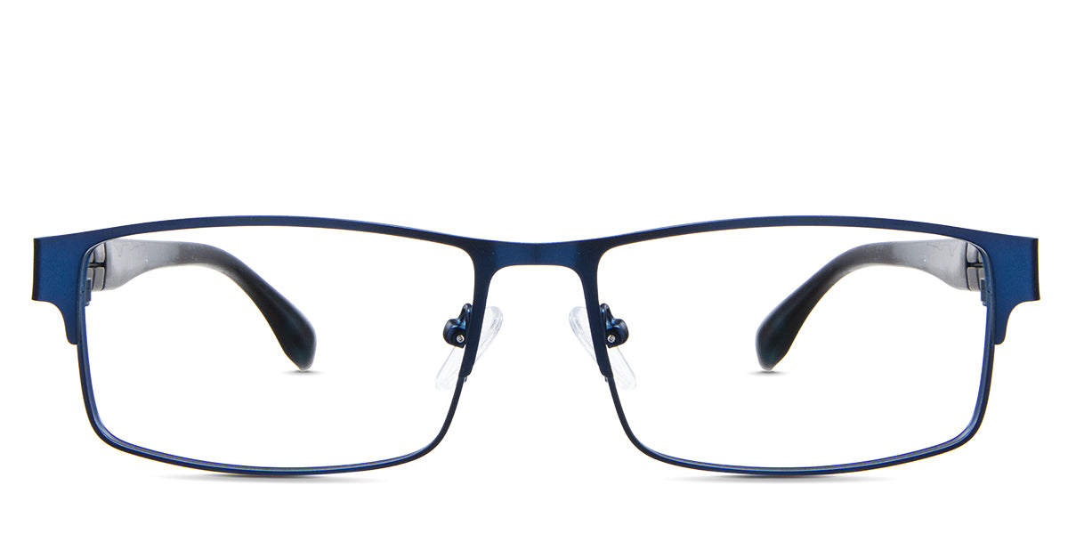 Sugi Eyeglasses in the azurite variant - it's a thin rim with a wide viewing lens.