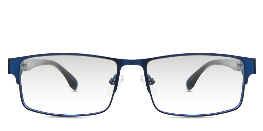 Sugi Black tinted Gradient in the azurite variant - has a metal frame with a thin rim, a wide viewing lens, and rounded temple tips.
