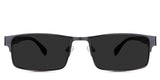 Sugi Black Sunglasses Standard Solid in the mustelus variant - is a full-rimmed frame with a narrow nose bridge of 17mm width and an acetate temple arm.