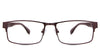 Sugi Eyeglasses in the ristretto variant - is a rectangular frame in brown.