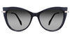 Susan Black Sunglasses Gradient in the Lasius variant - is an acetate frame with a narrow-width nose bridge and a slim metal arm.
