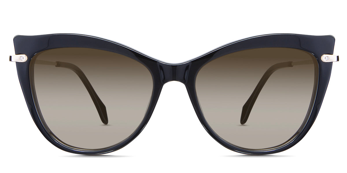 Susan Brown Sunglasses Gradient in the Lasius variant - is an acetate frame with a narrow-width nose bridge and a slim metal arm.