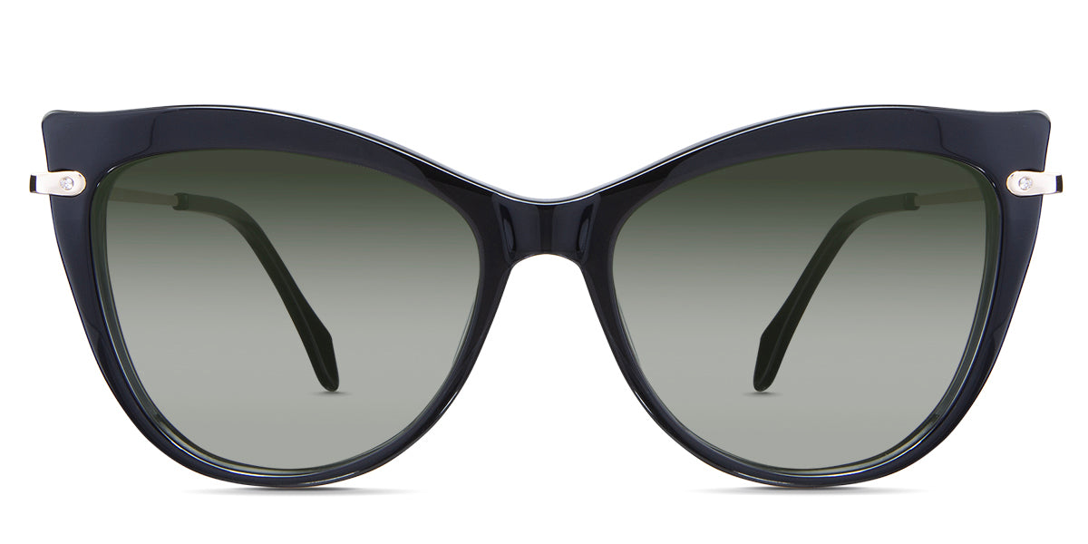 Susan Green Sunglasses Gradient in the Lasius variant - is an acetate frame with a narrow-width nose bridge and a slim metal arm.
