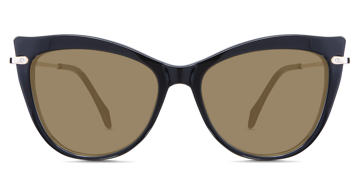 Susan Beige Sunglasses Solid in the Lasius variant - is an acetate frame with a narrow-width nose bridge and a slim metal arm.