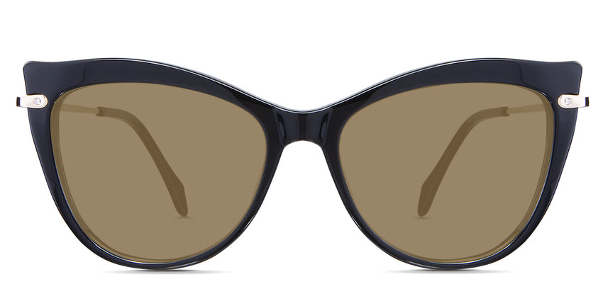 Susan Beige Sunglasses Solid in the Lasius variant - is an acetate frame with a narrow-width nose bridge and a slim metal arm.