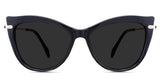 Susan Gray Polarized in the Lasius variant - is an acetate frame with a narrow-width nose bridge and a slim metal arm.