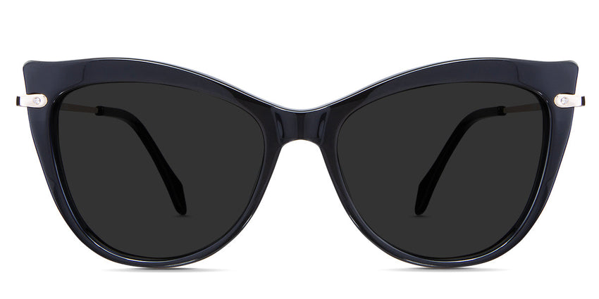 Susan Gray Polarized in the Lasius variant - is an acetate frame with a narrow-width nose bridge and a slim metal arm.