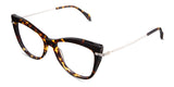 Susan eyeglasses in the tortoise variant - have acetate built-in nose pads.