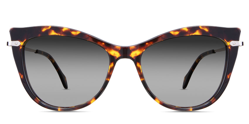 Susan Black Sunglasses Gradient in the Tortoise variant - it's a full-rimmed frame with acetate built-in nose pads.
